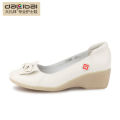 white genuine leather nurse shoes for women